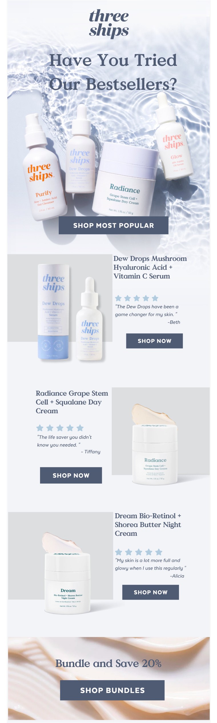 Ecommerce campaign email design