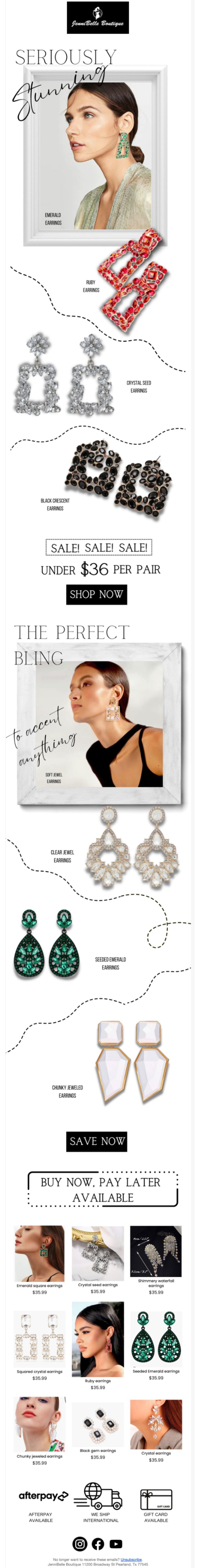 Ecommerce campaign email design